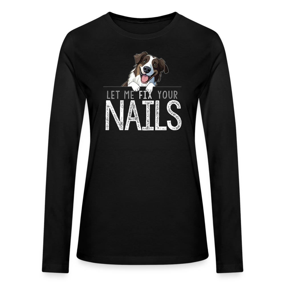 Let Me Fix Your Nails - Long Sleeve T - black