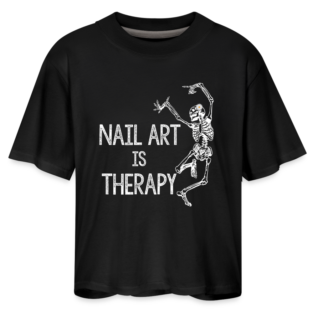 Nail Art is Therapy Boxy T - black