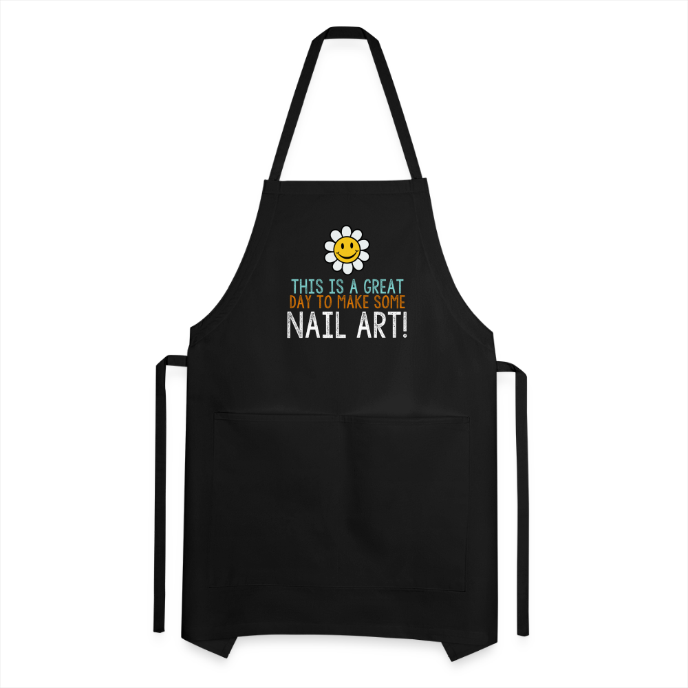 Great Day for Nail Art Apron - black
