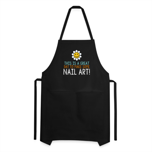 Great Day for Nail Art Apron - black
