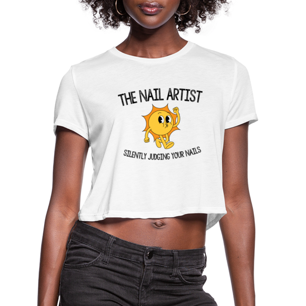 The Nail Artist - Silent Judge Cropped T - white