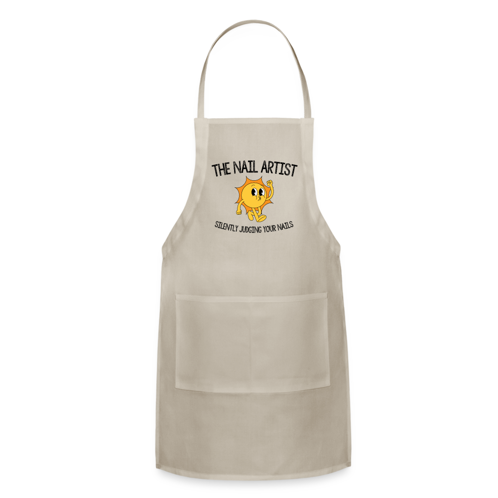 The Nail Artist - Silently Judging APRON - natural