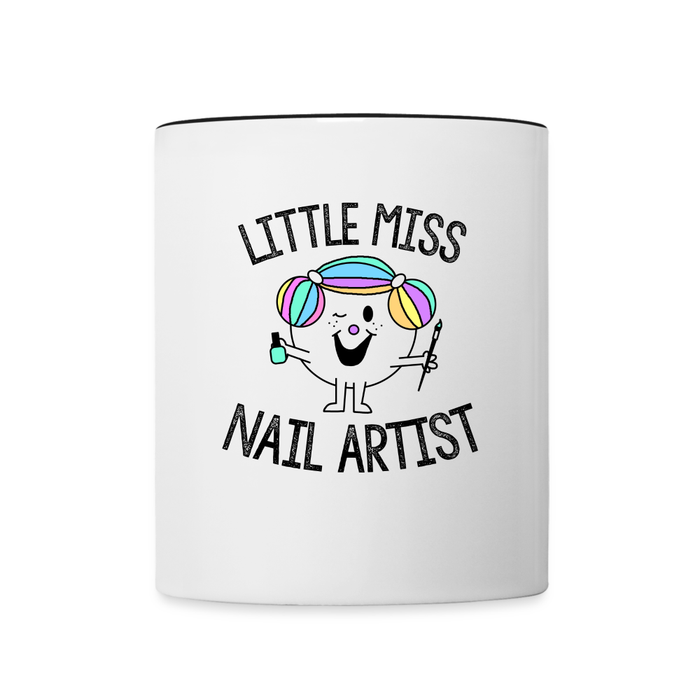 Little Miss Nail Artist Coffee Mug - white/black