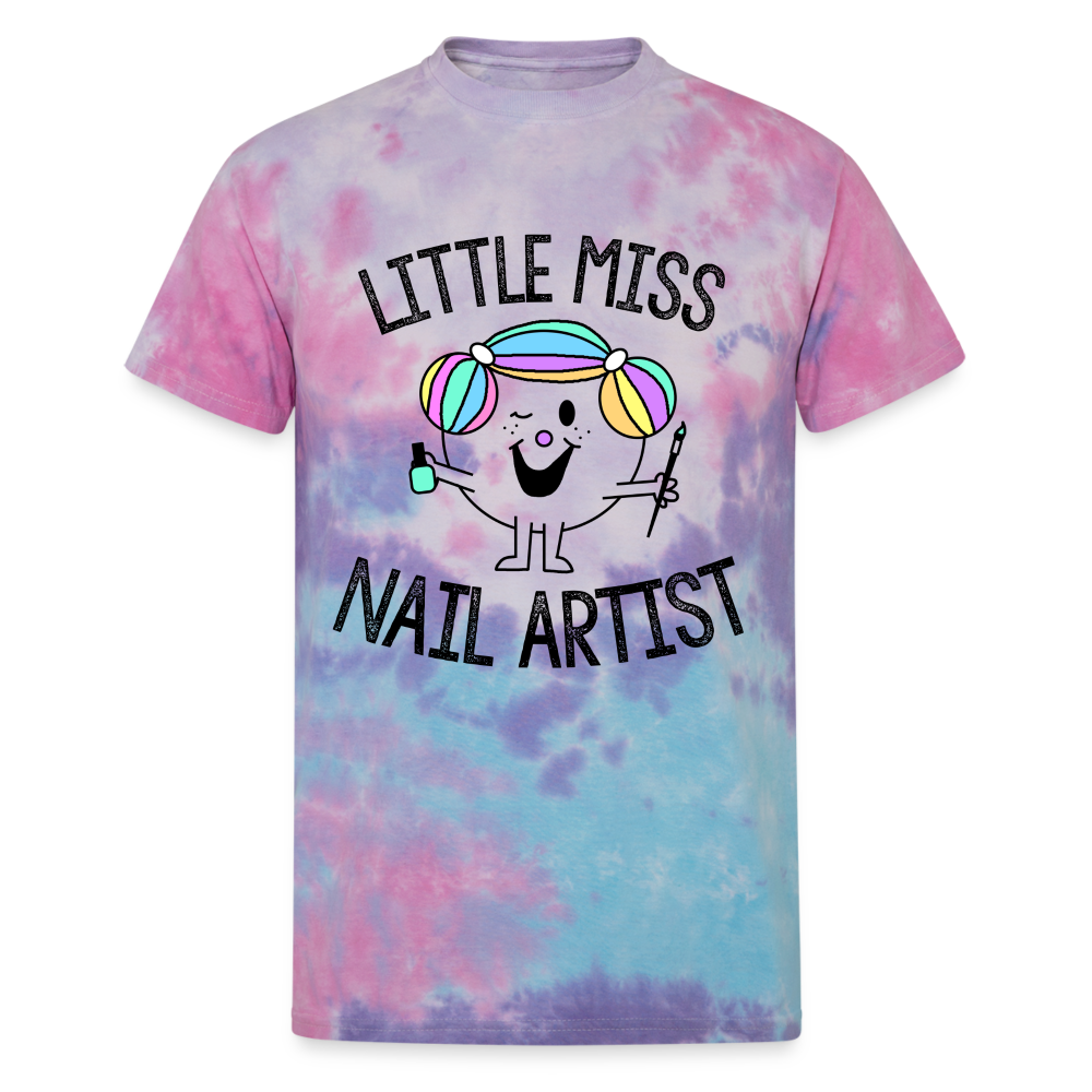 Little Miss Nail Artist Tie Dye T-Shirt - cotton candy