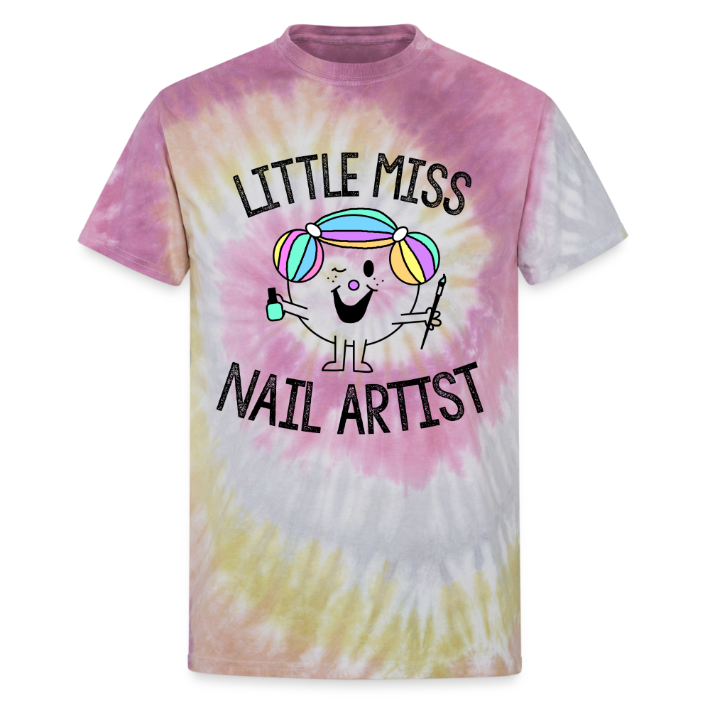 Little Miss Nail Artist Tie Dye T-Shirt - Desert Rose
