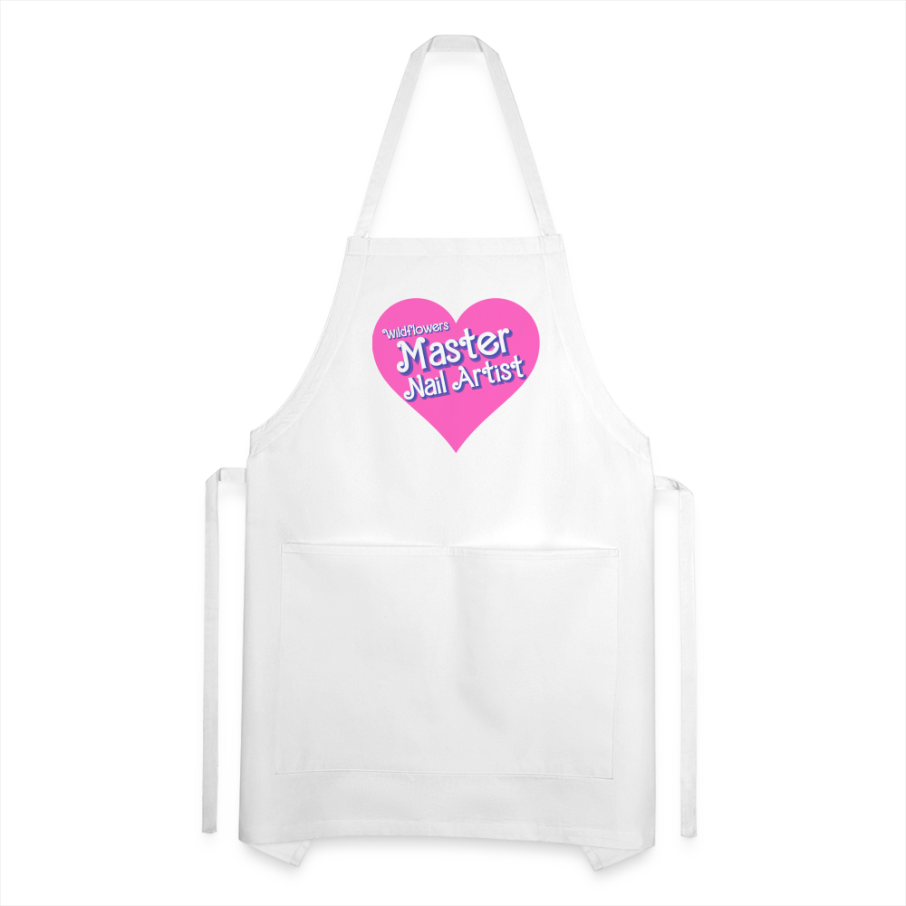Wildflowers Master Nail Artist Adjustable Apron - white