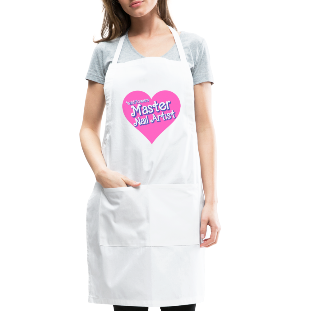 Wildflowers Master Nail Artist Adjustable Apron - white