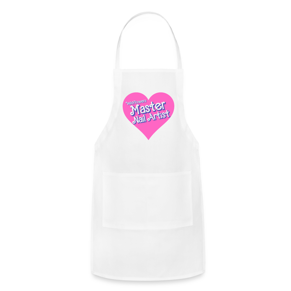 Wildflowers Master Nail Artist Adjustable Apron - white