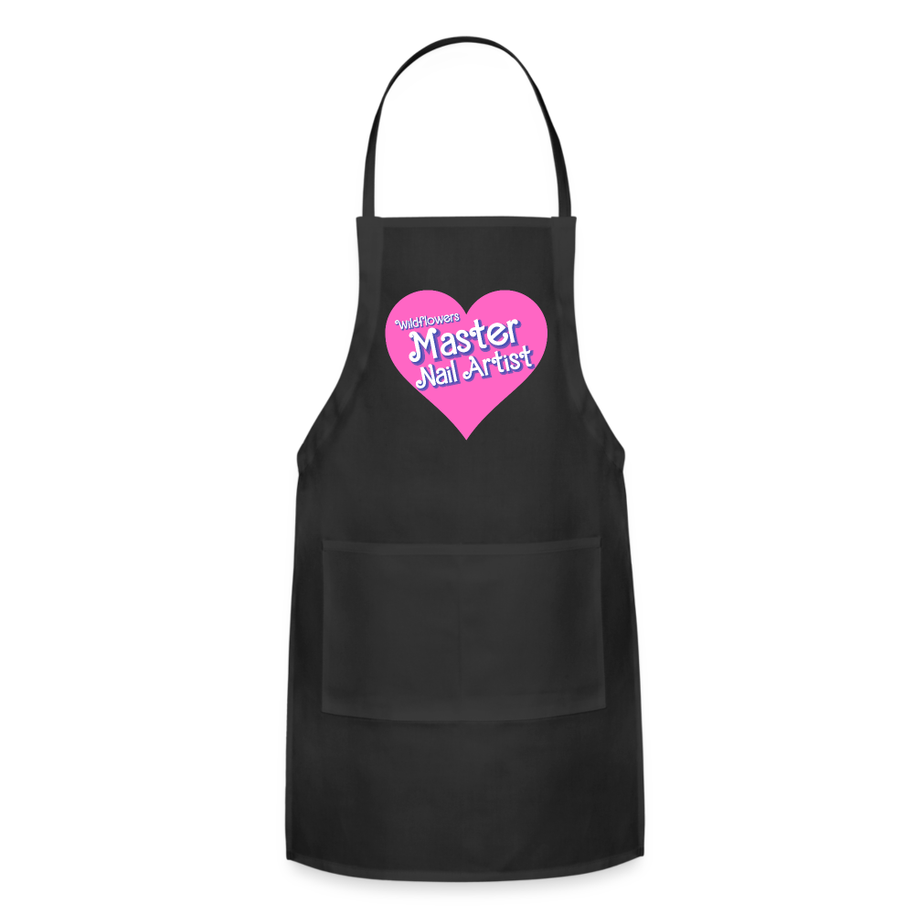 Wildflowers Master Nail Artist Adjustable Apron - black