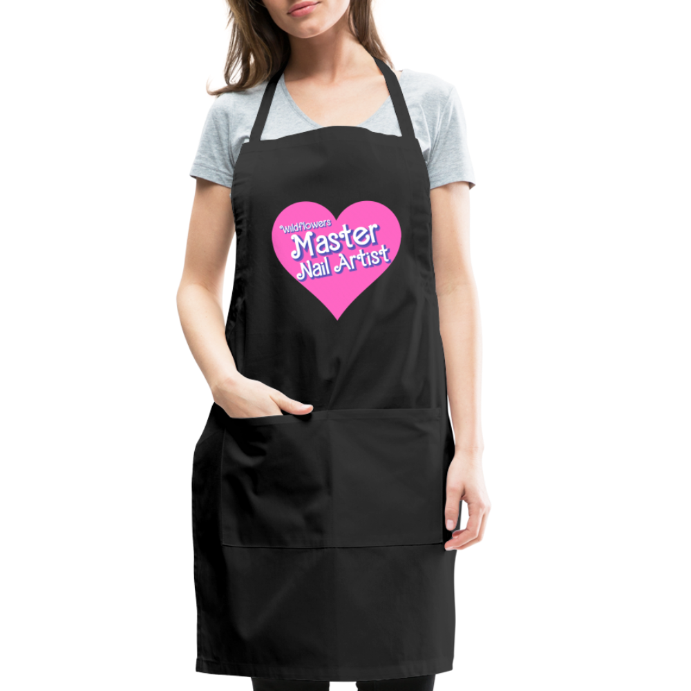Wildflowers Master Nail Artist Adjustable Apron - black