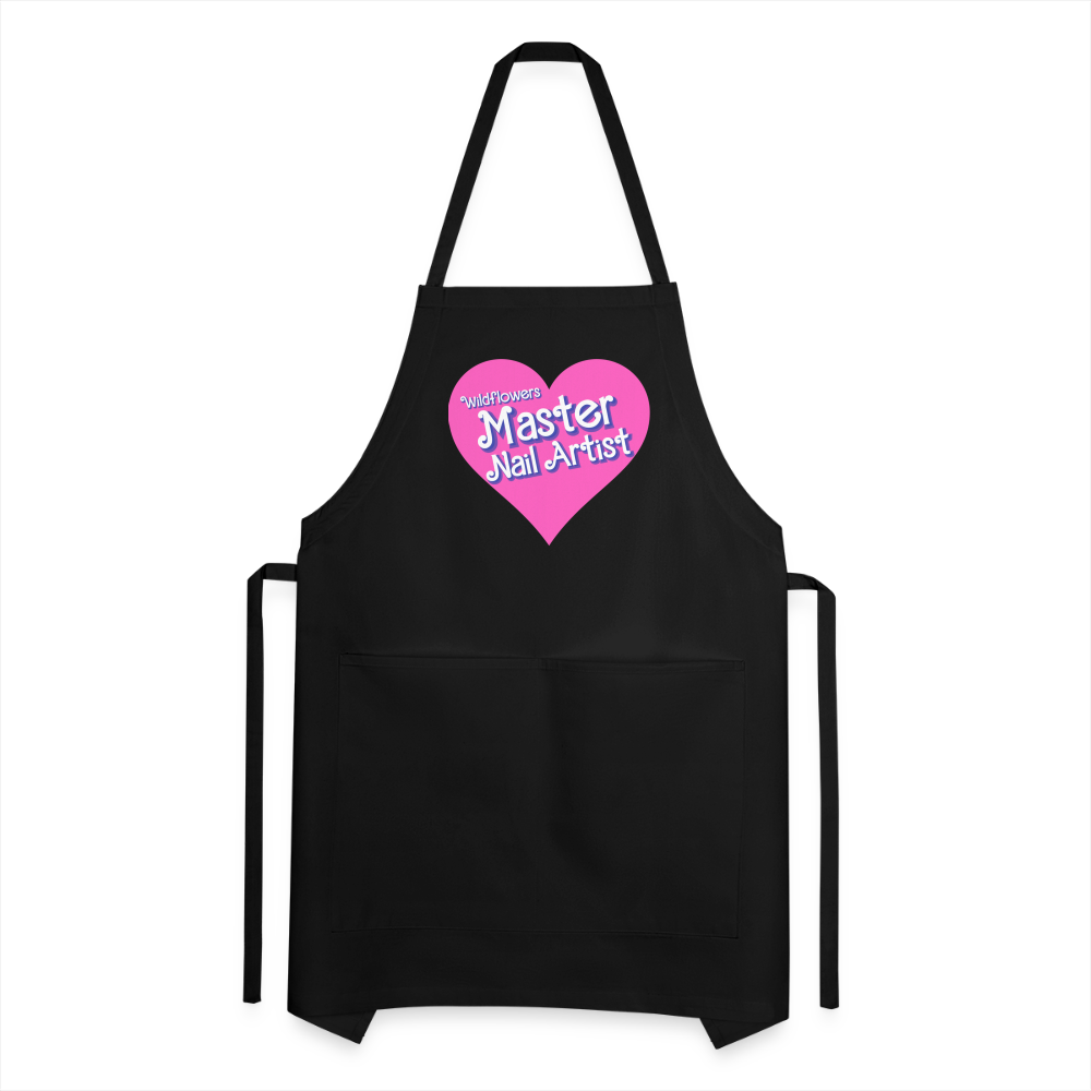 Wildflowers Master Nail Artist Adjustable Apron - black