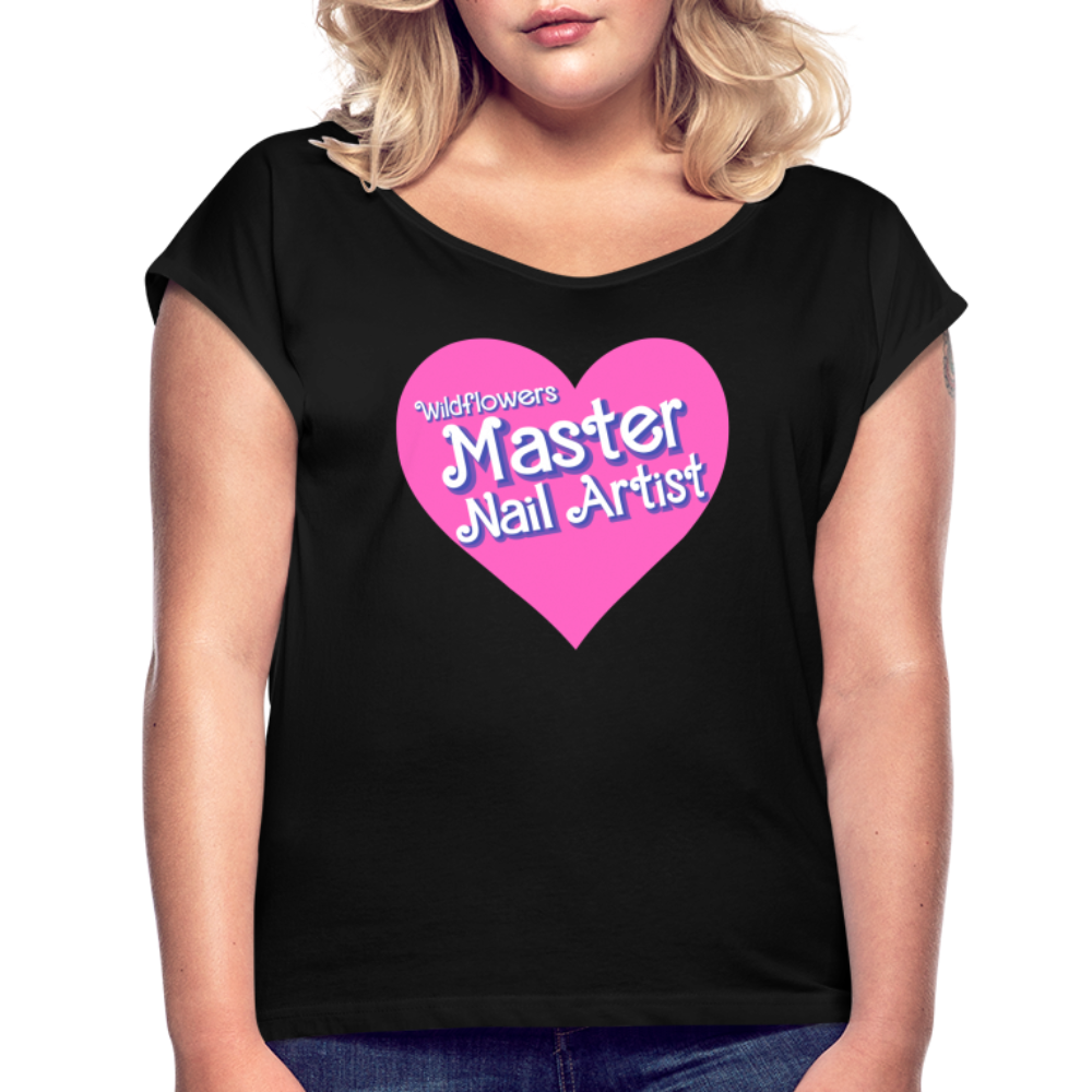 Wildflowers Master Artist Roll Cuff T-Shirt - black