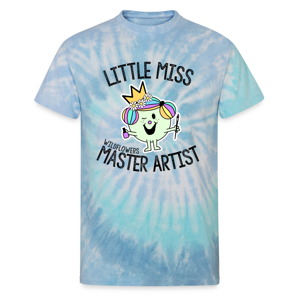 Wildflowers Little Miss Master Artist Unisex Tie Dye T-Shirt - blue lagoon