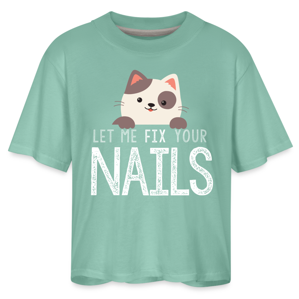 Let Me Fix Your Nails Women's Boxy Tee - saltwater