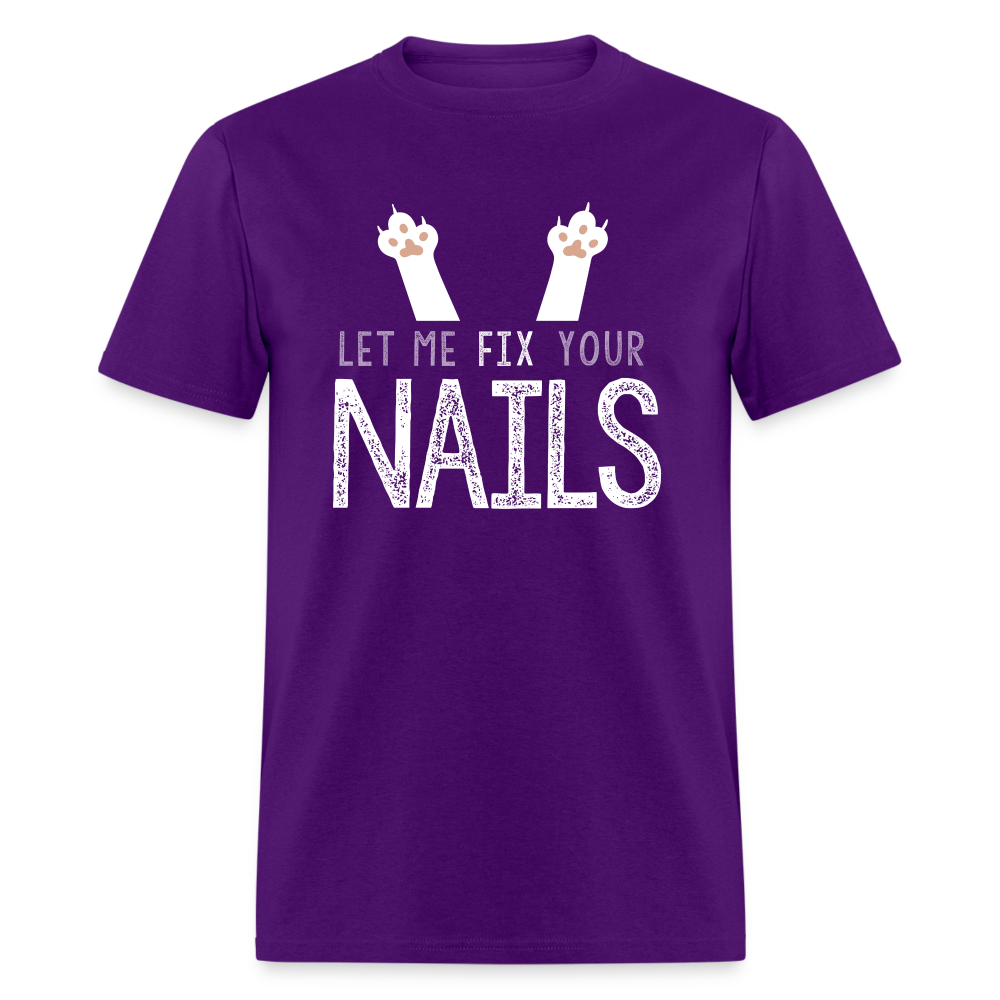 Let me FIX your NAILS Unisex Classic T-Shirt - purple