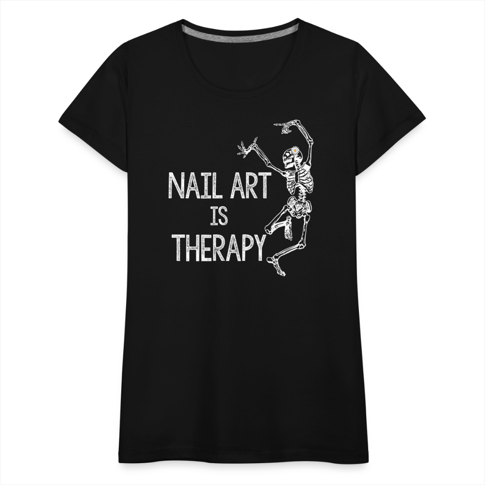 NAIL ART IS THERAPY Women’s Premium T-Shirt - black