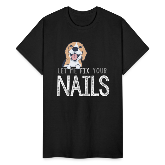 Sweet Pup Let Me Fix Your Nails Gildan Ultra Cotton T-Shirt - black