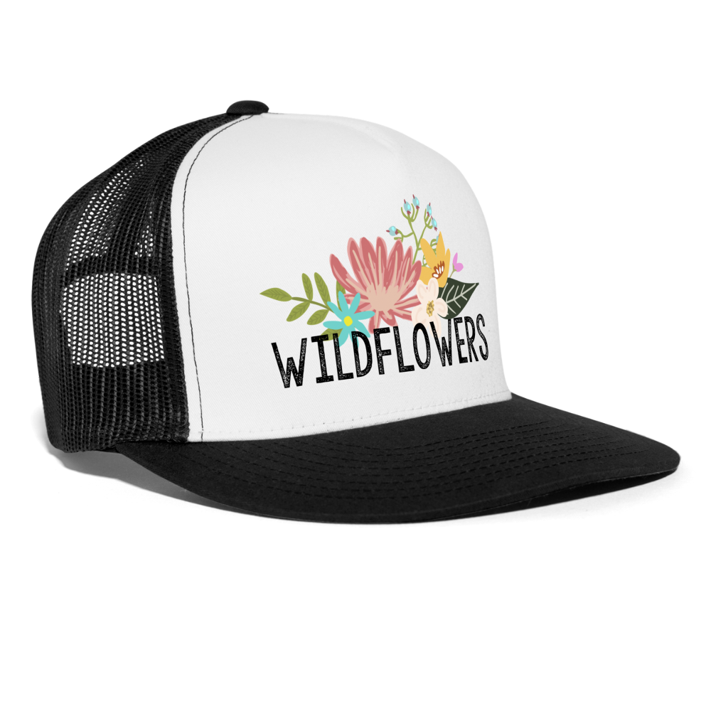 The Wildflowers Trucker Cap - white/black