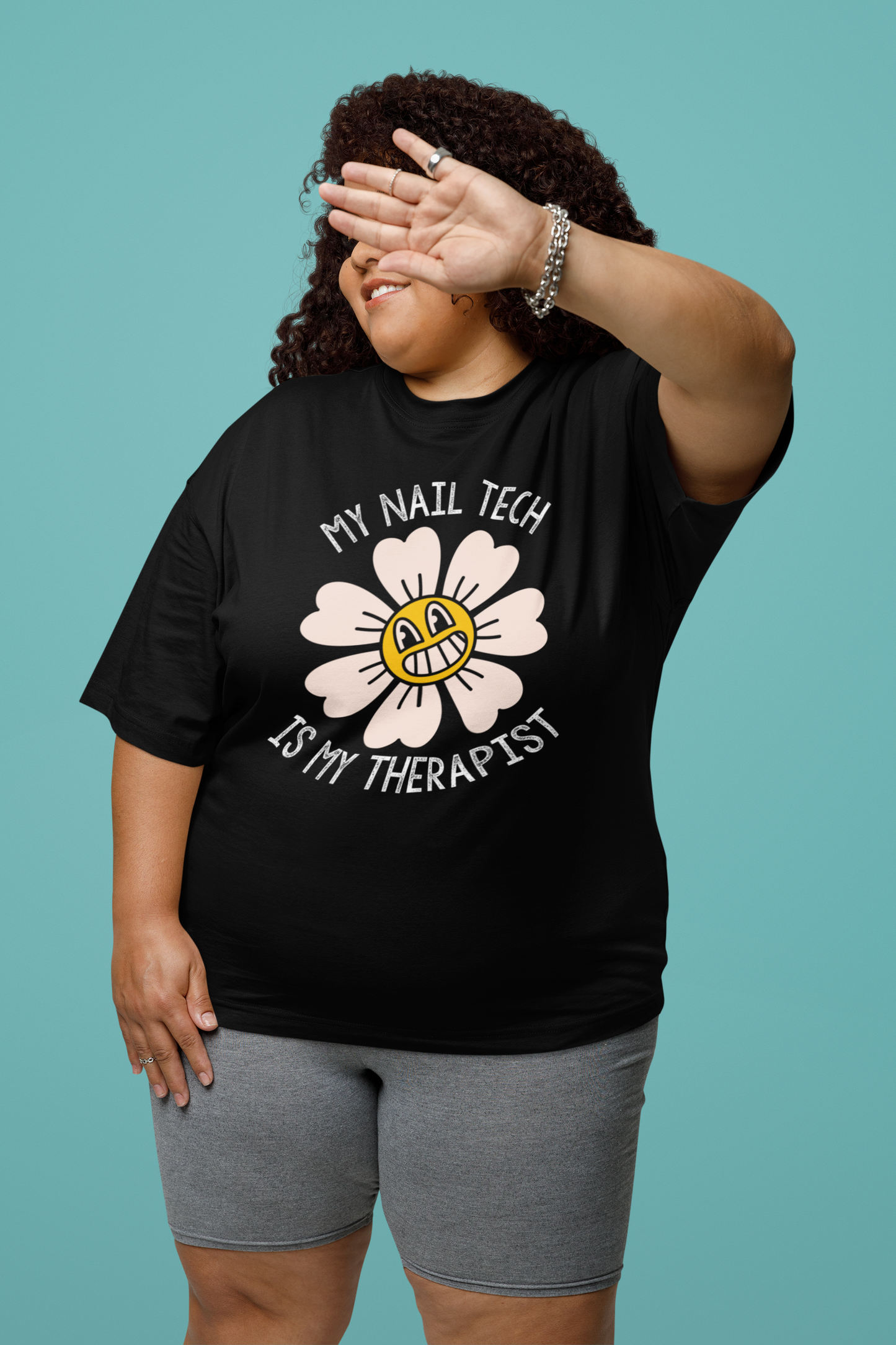 My Nail Tech is my Therapist FLOWER T-Shirt