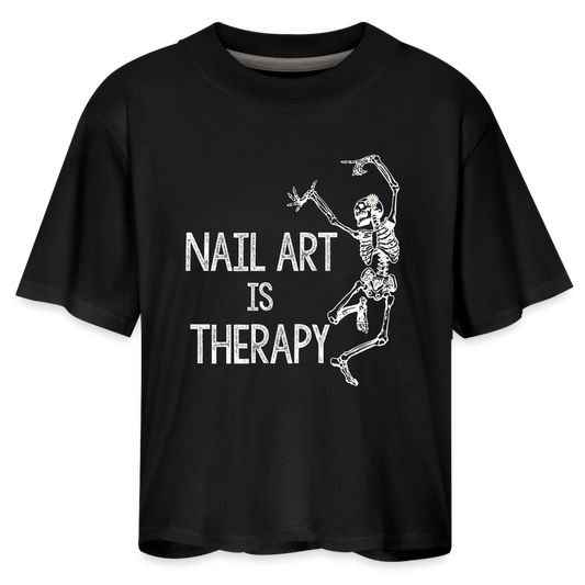 Nail Art is Therapy Boxy T - black