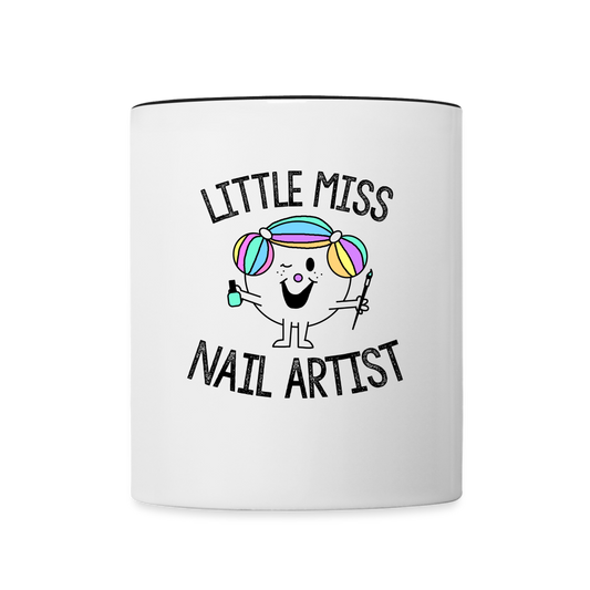 Little Miss Nail Artist Coffee Mug - white/black