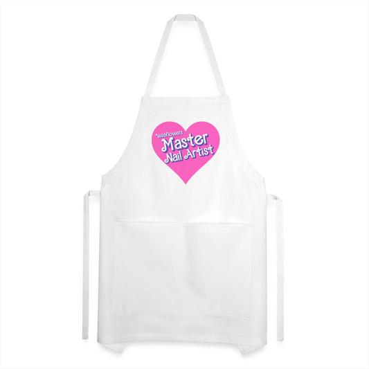 Wildflowers Master Nail Artist Adjustable Apron - white