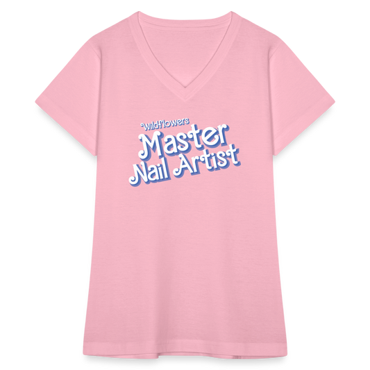 Wildflowers Master Artist V-Neck T-Shirt - pink