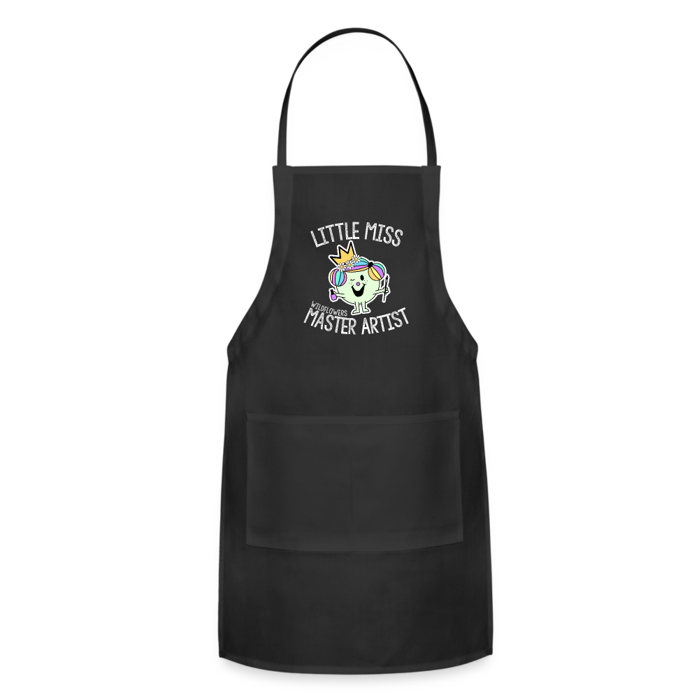 Wildflowers Little Miss Master Artist Adjustable Apron - black