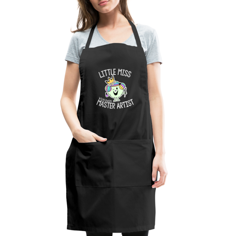 Wildflowers Little Miss Master Artist Adjustable Apron - black