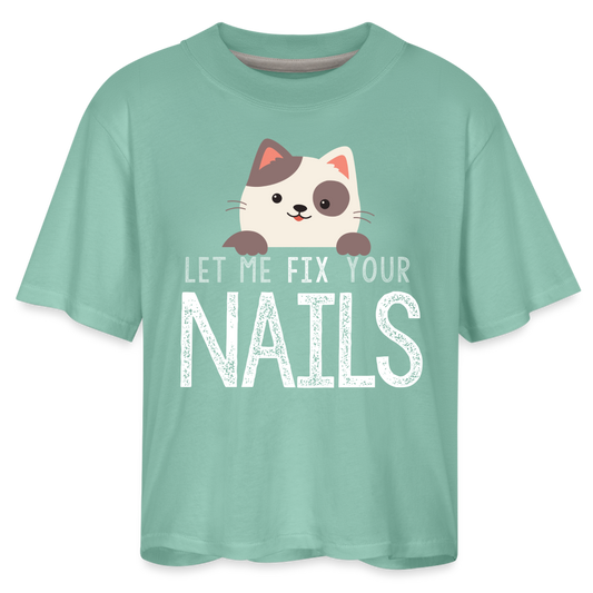 Let Me Fix Your Nails Women's Boxy Tee - saltwater