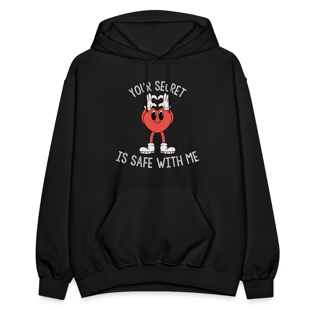 Your Secret is Safe Heavy Hoodie - black