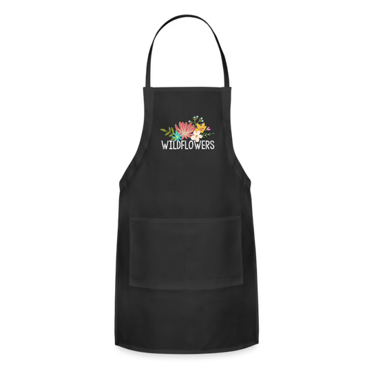 Original Wildflowers Adjustable Apron - black