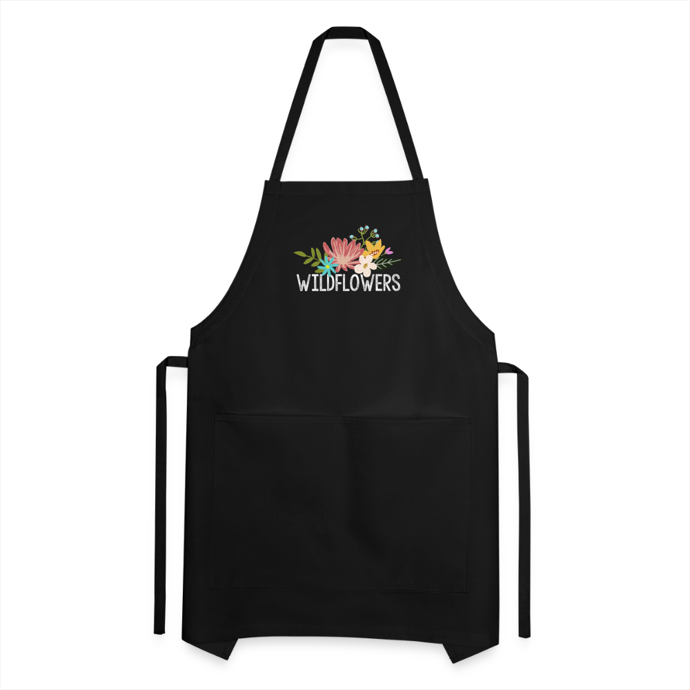 Original Wildflowers Adjustable Apron - black