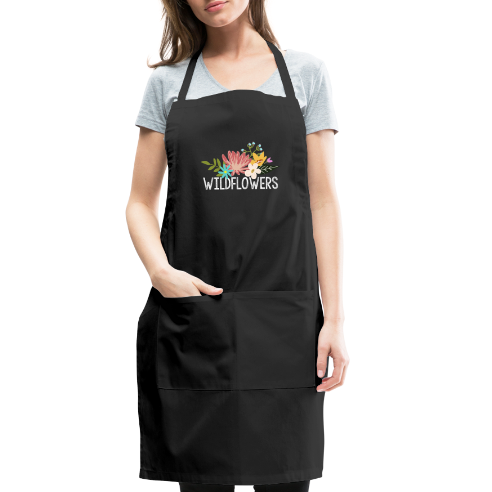 Original Wildflowers Adjustable Apron - black