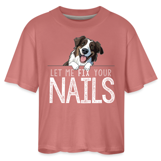 Shepherd Let Me Fix Your Nails Women's Boxy Tee - mauve