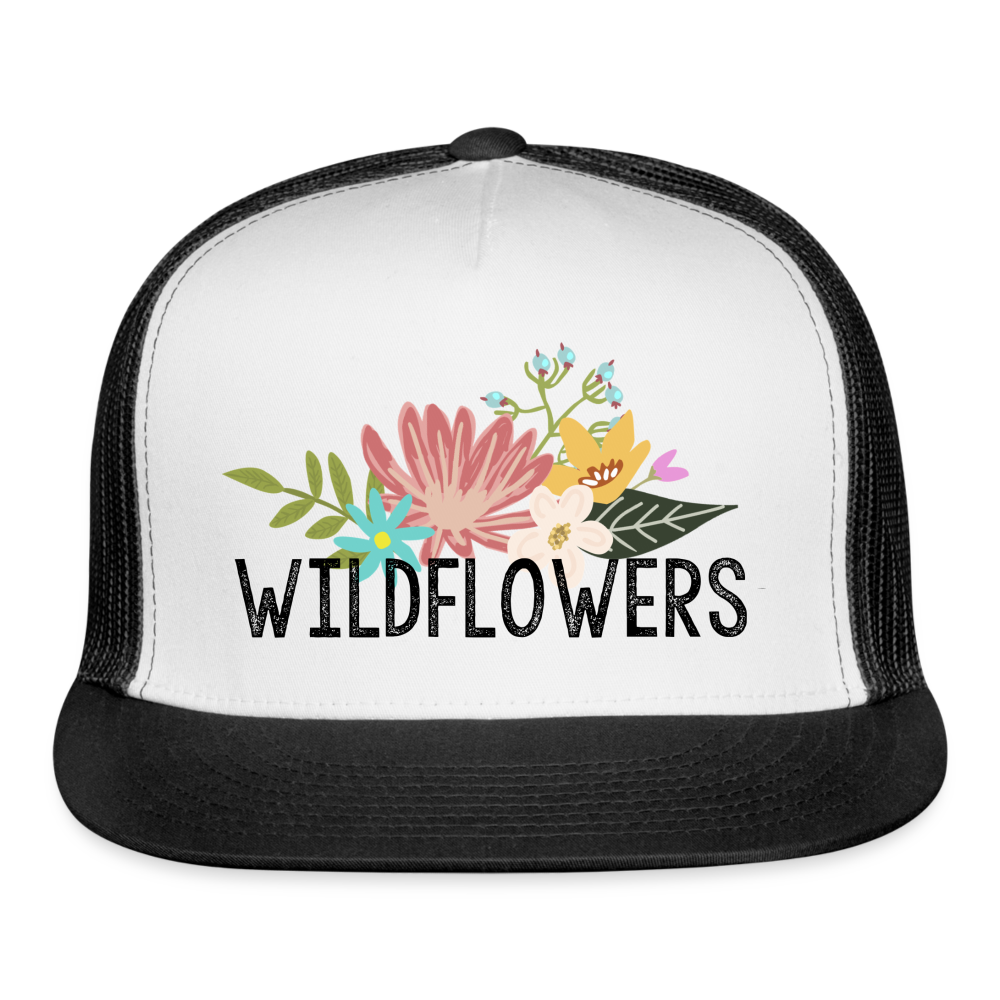 The Wildflowers Trucker Cap - white/black